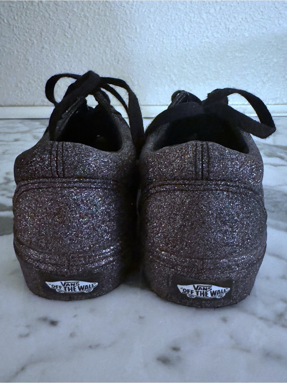 Vans | Old Skool Black Iridescent Glitter Sneakers - Picture 4 of 7